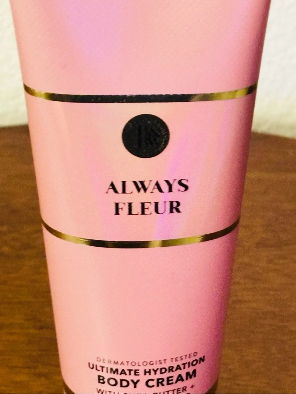 Bath & Body Works Always Fleur Pink Body Cream with Gold Accents